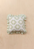 Cotton Cushion Cover in Green Diamond