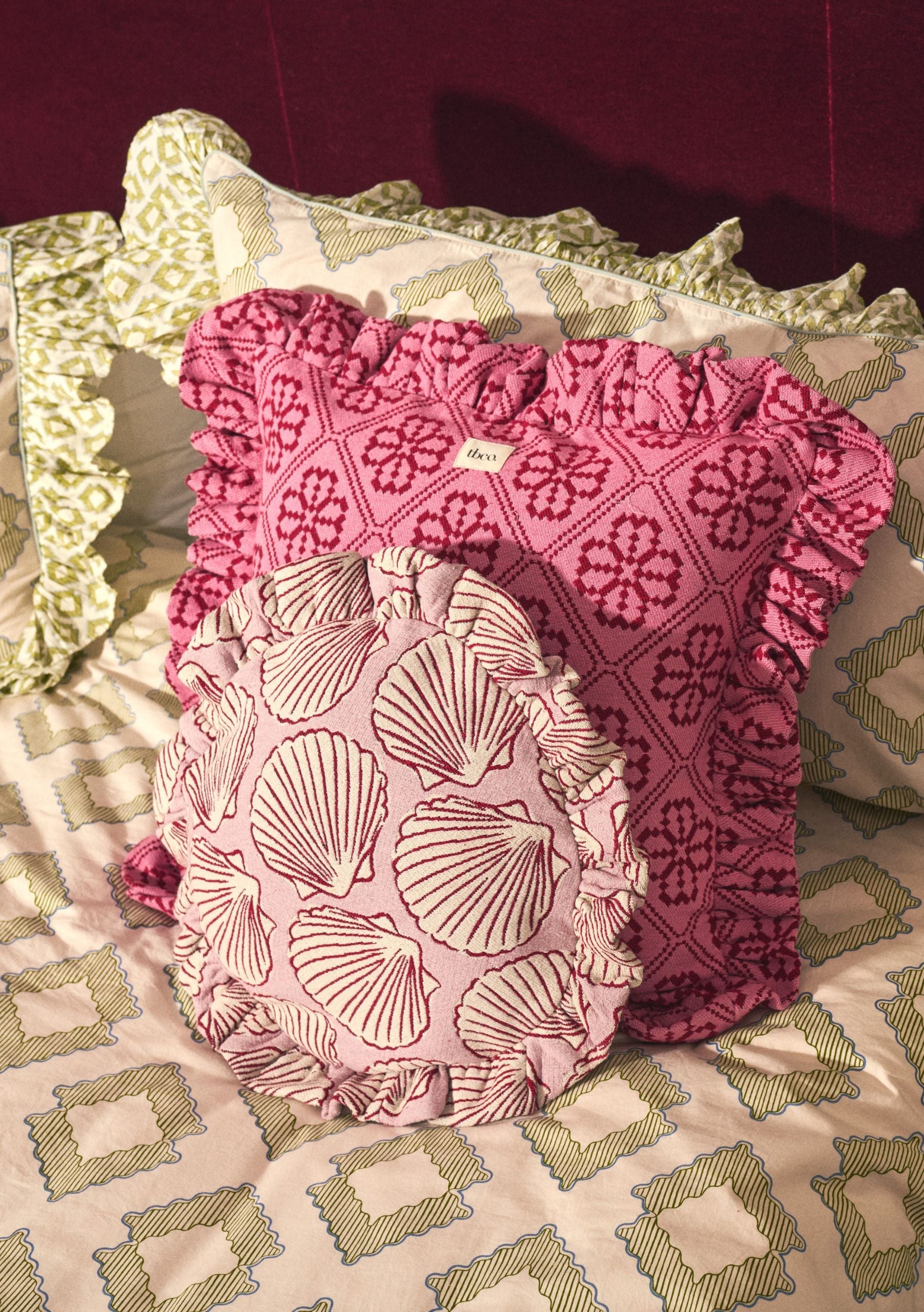 Cotton Cushion Cover in Pink Shell