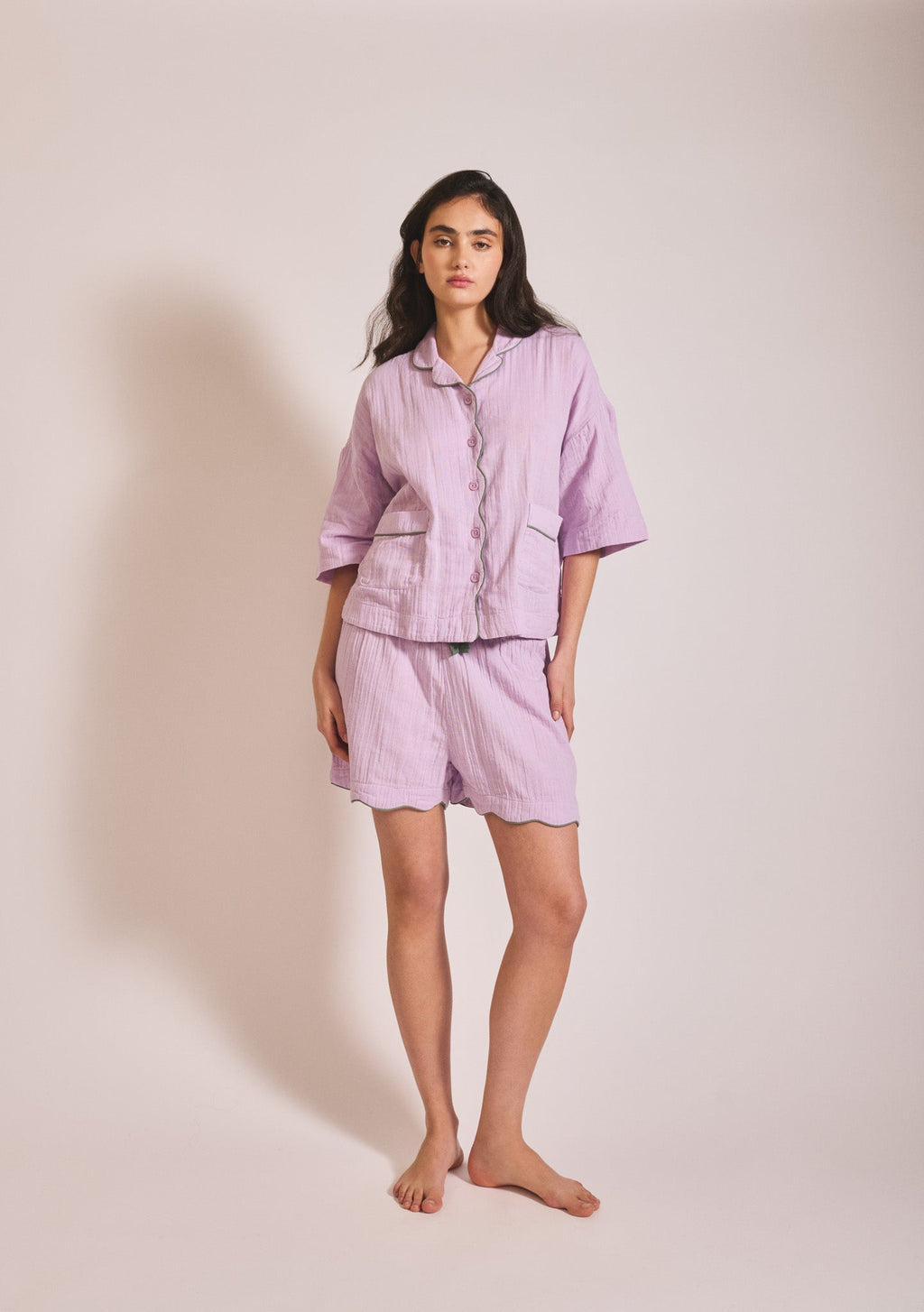 Cotton Pyjamas in Lilac