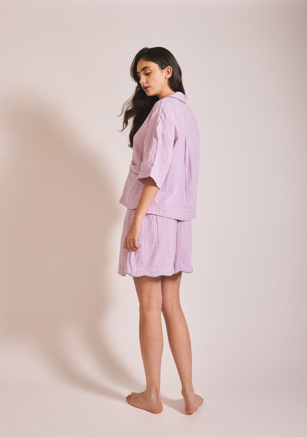 Cotton Pyjamas in Lilac