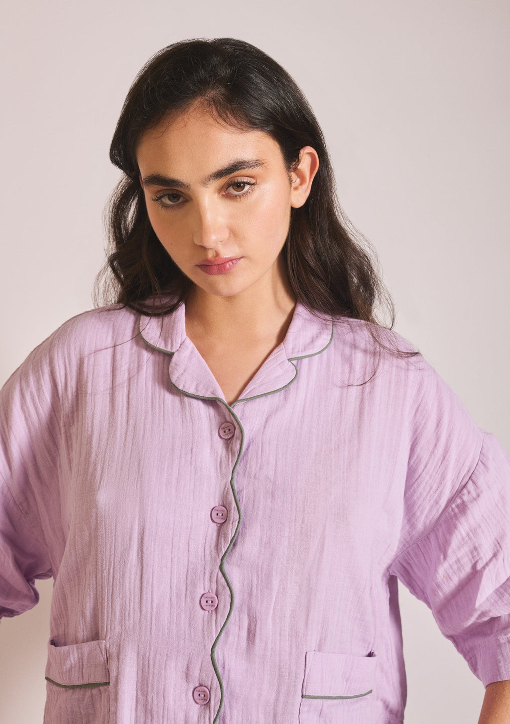 Cotton Pyjamas in Lilac