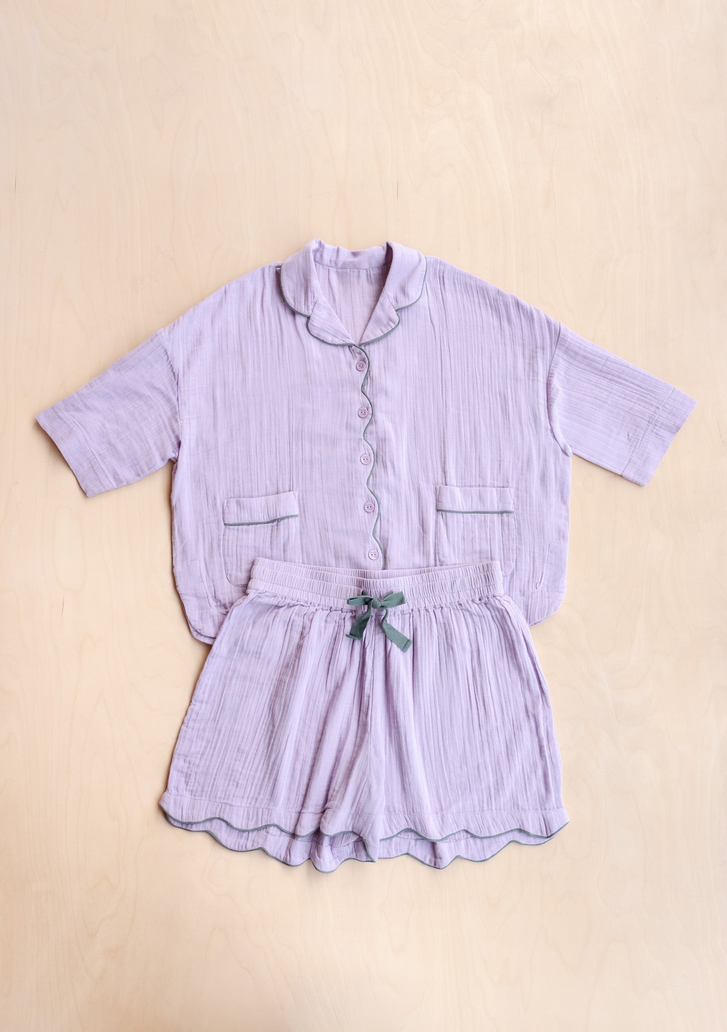 Cotton Pyjamas in Lilac