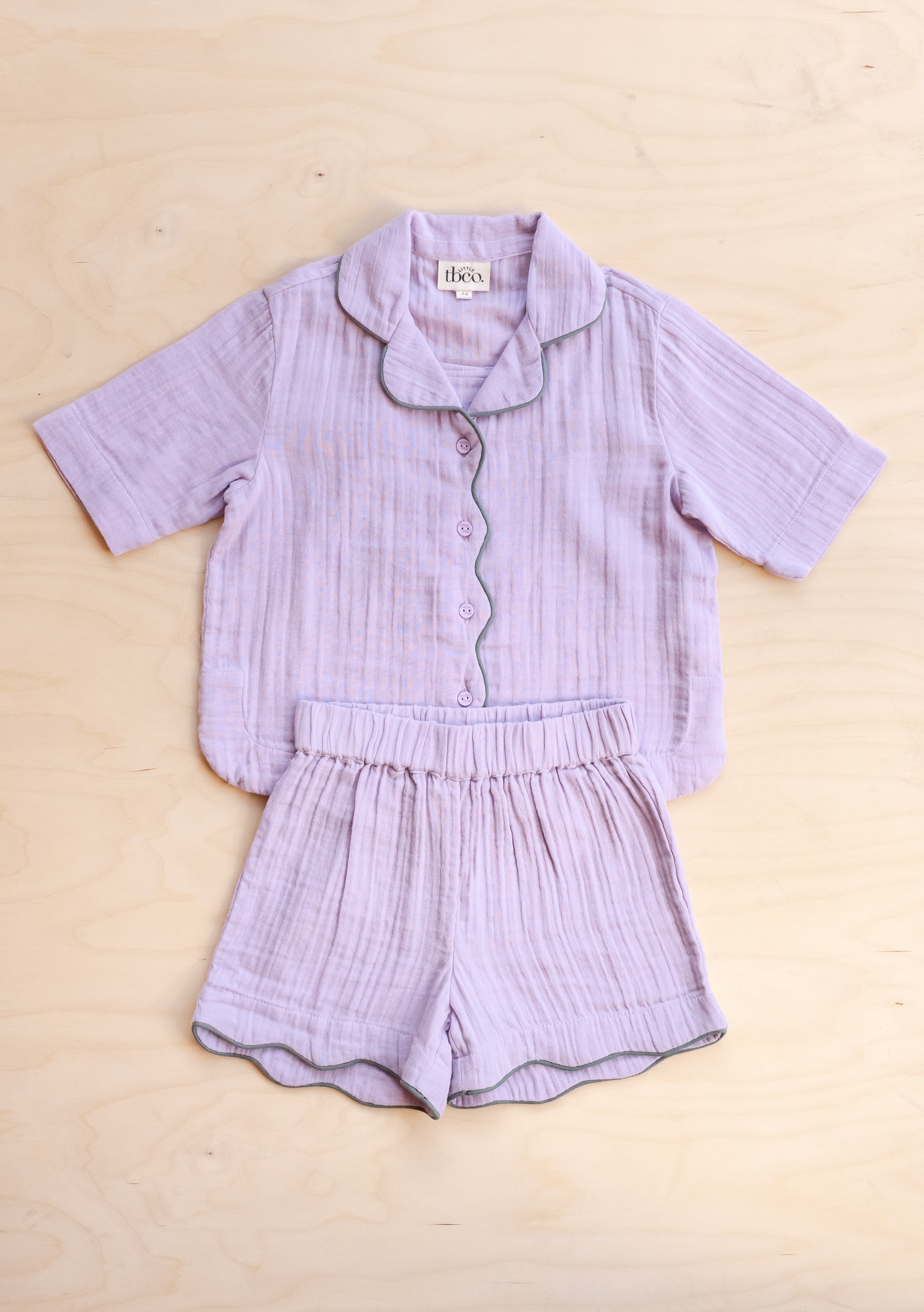 Cotton Kids Pyjamas in Lilac
