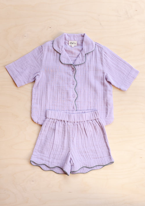 Cotton Kids Pyjamas in Lilac